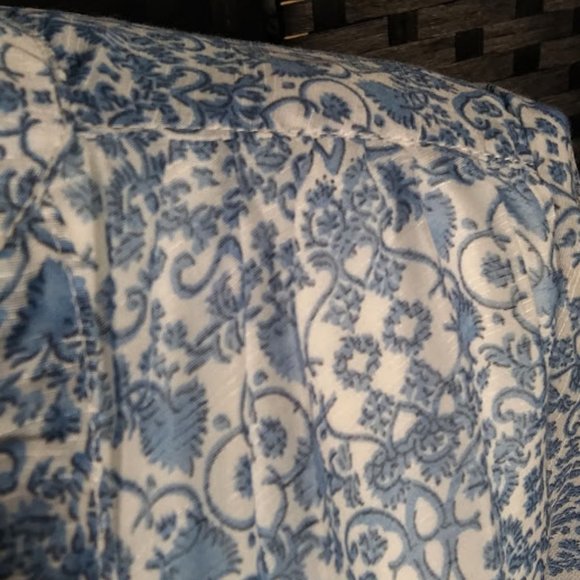 BOCA BAY WOMEN L, FLORAL, KEYHOLE TIE NECKLINE TOP - Picture 5 of 8